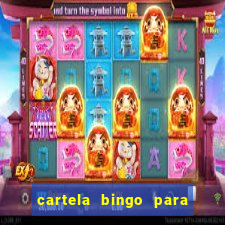 cartela bingo para cha de cozinha imprimir gratis